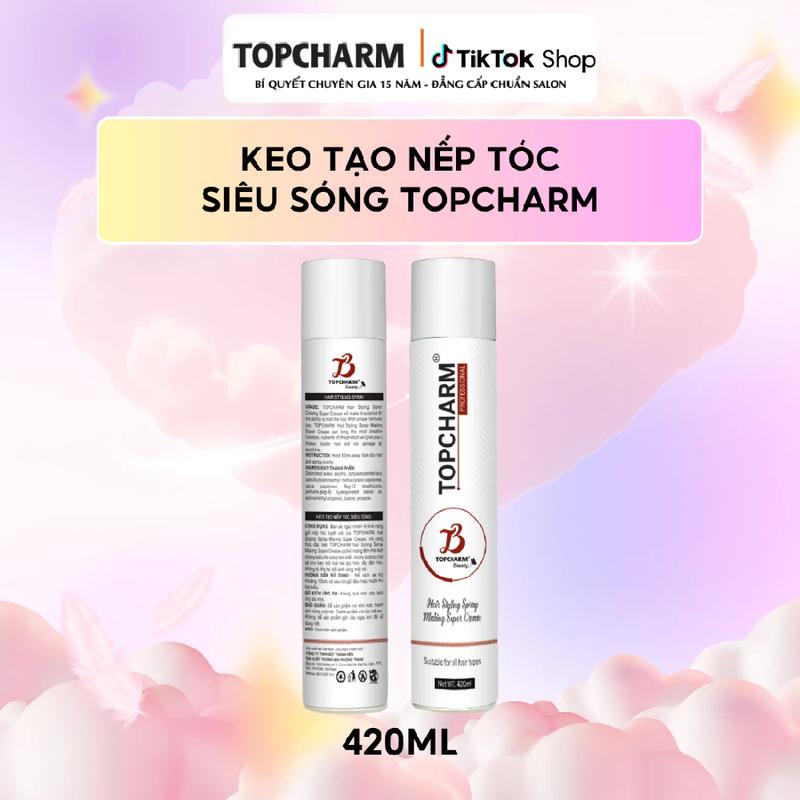 LIVE ĐỘC QUYỀN Keo xịt tạo kiểu và giữ nếp tóc siêu sóng cho nam nữ Topcharm