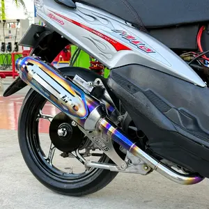 Knalpot ORIGINAL LOTUS TYPE SC.02 ( BLUE TAMENG ) STANDAR RACING CEKLIS MONCONG SHIJIRO PNP MIO SPORTI, MIO SMAILE, MIO SOUL KARBU knalpot sudah tinggal pasang saja