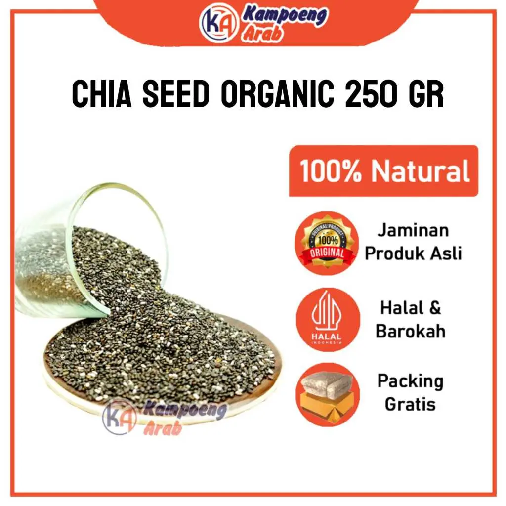 Organic Black Chia Seed 250 Gr Premium Rasa Nikmat Dijamin Bersih Higienis