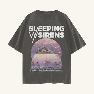 t-shirt sleeping with sirens if you were a movie kaos oversize pria wanita 1
