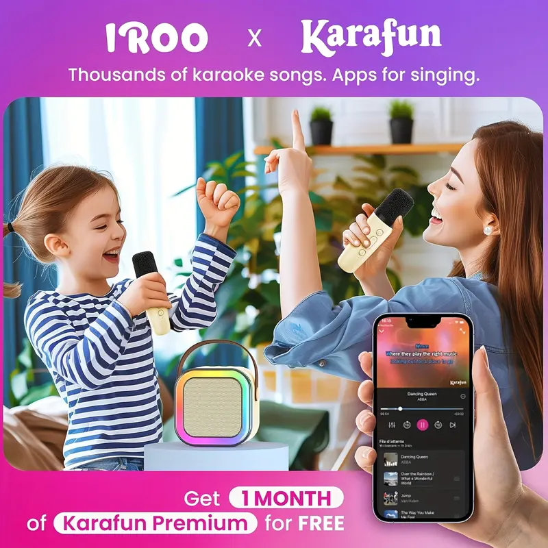 【Local Delivery&COD】 Original mini Karaoke speakerbluetooth Bass K12 Microphone Premium setlengkap bluetooth mic wirelessMikrofon suitable for semua Ponsel mini speaker wireless karaoke toya speaker 3