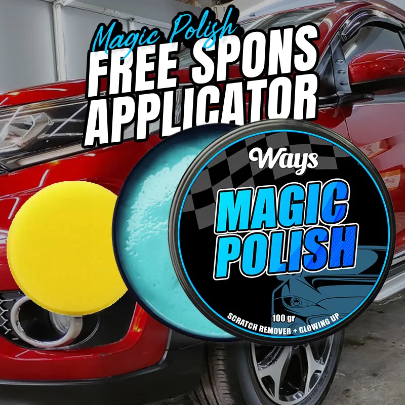 Magic Polish - Penghilang Baret Lecet Goresan Mobil Motor Helm - FREE Sponge Applicator WAYS 0