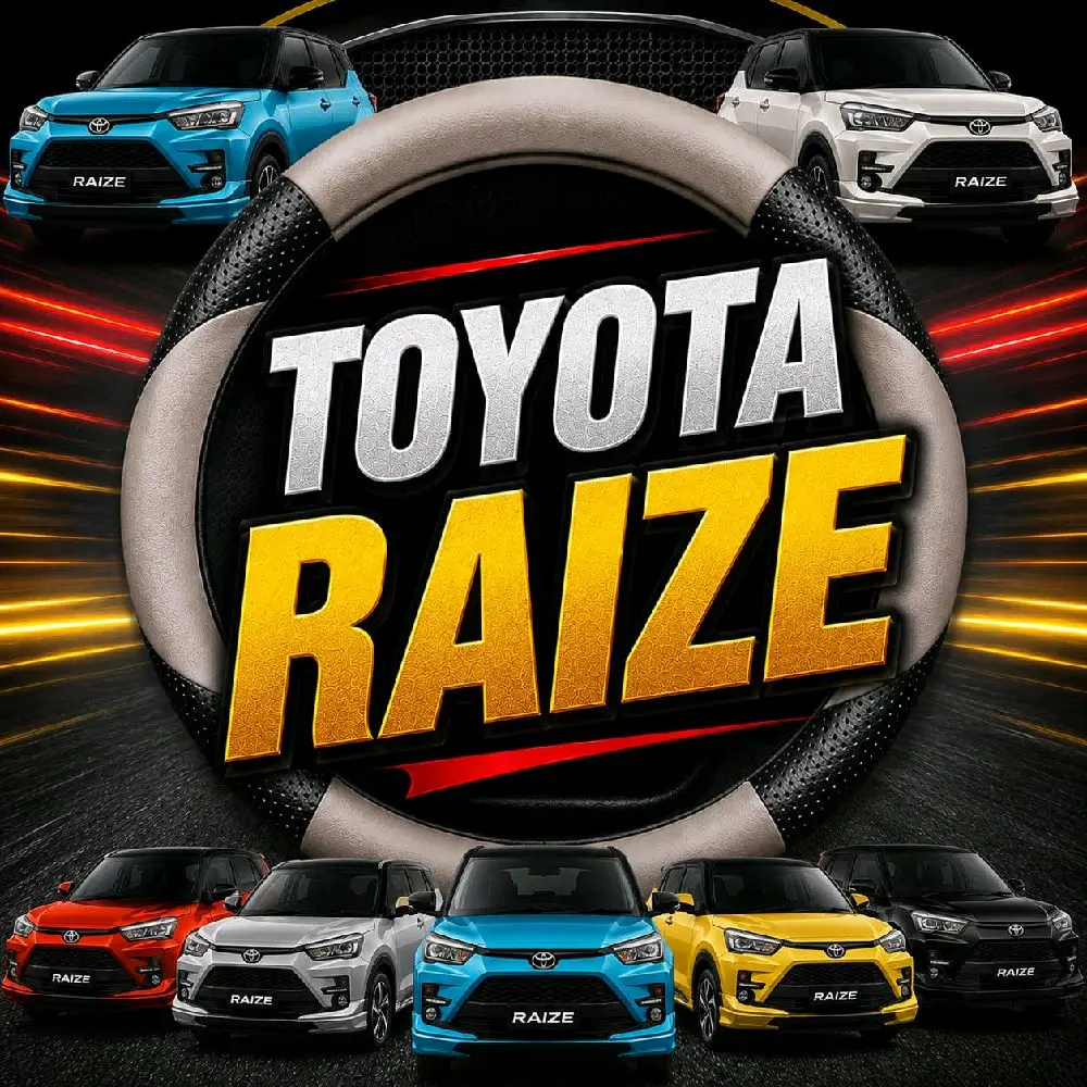 Toyota Raize Cover Stir Sarung Stir Bahan Kulit Premium 38CM Universal ANTI SLIP untuk Kenyamanan dan Keamanan Berkendara - Car, Kendaraan