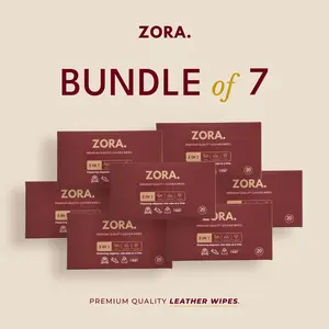 Bundling 7 ZORA Premium Quality Leather Wipes | Tisu Pembersih Luxury Bag Kanvas Leather