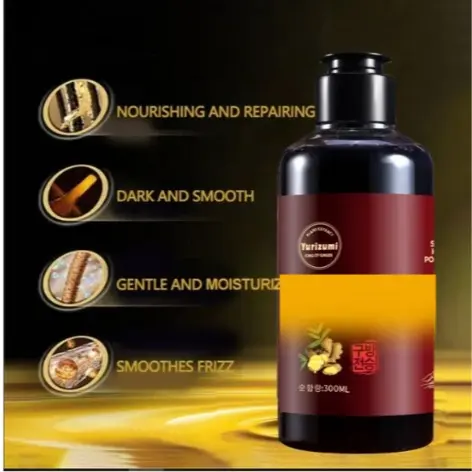 [NANMEI] - Penghitam Rambut Hitam Berkilau Dengan Urang Aring Shampoo Black Herbal Natural Polygonum Multiflorum Shine Activ-Infusion Perawatan Conditioner