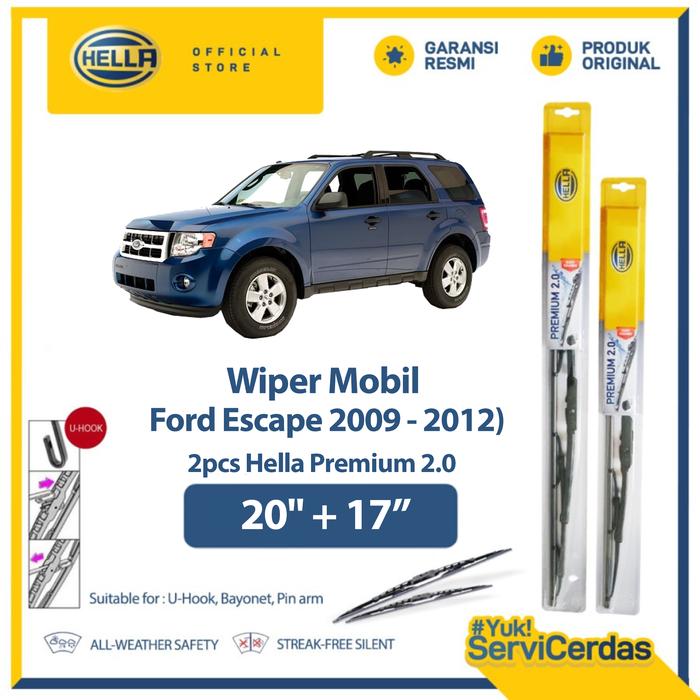 Gambar Wiper Mobil FORD Escape 2009 - 2012 20" + 17" (2pcs) - HELLA Premium 2.0 dari Hella Indonesia Official Store Kota Administrasi Jakarta Pusat Tokopedia