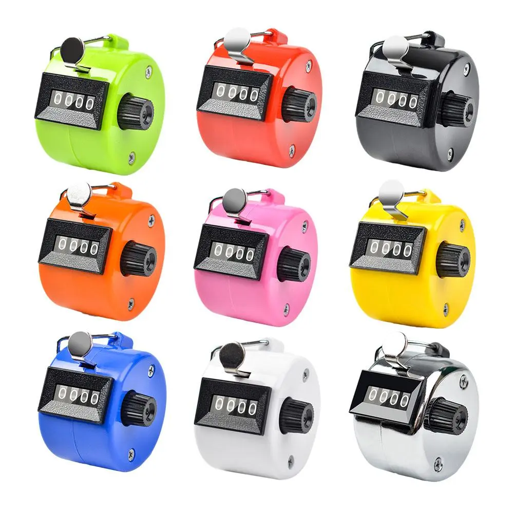 Mini Digital Counter Hand Manual Pressing Tally 4 Digit Number Handheld Count Number Mechanical Golf Clicker