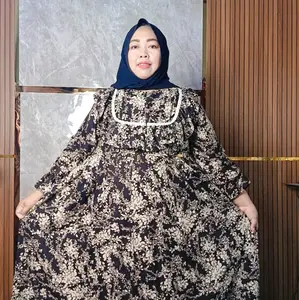 Gamis Cassandra rayon premium jumbo rempel by safira Queen collection