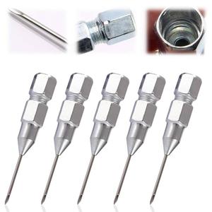 5PCS Precision Grease Injector Nozzle, Portable & Removable Grease Fitting Tool for Small Bearings Deep Holes & Narrow Spaces