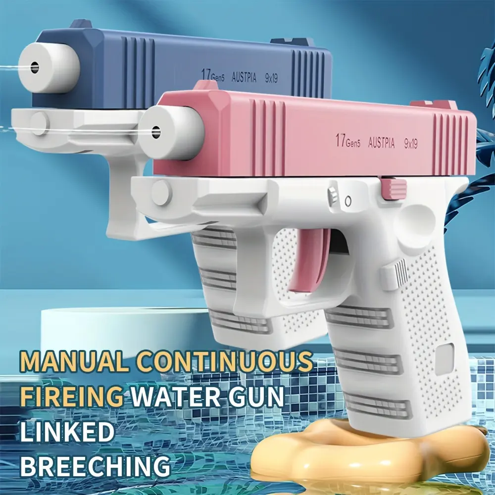 Summer Mini Water Gun Non Electric Pistol High-pressure Full Automatic Shooting Beach Toy Gun For Children Adults