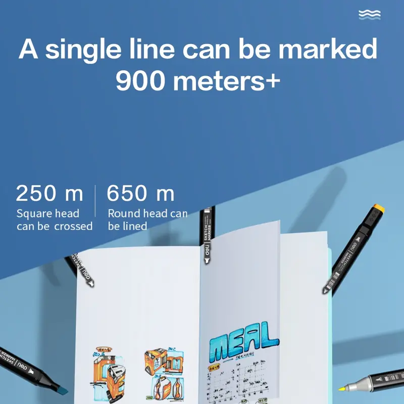 [READY] MAYY 2 in 1 Spidol dan Stabilo Touch Isi 24/26/38/60/80/120/168 Warna Dual Side Fine Art Brush Pen Sketsa 3