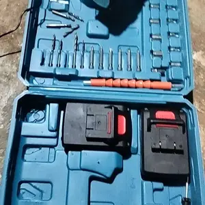 MAKlTA 88VF && 96VF Mesin Bor Listrik 10mm Cordless Drill tia crewdriver dengan AND 2 Baterai Cas LED LightToolSet untuk Besi Tembok Beton Kayu