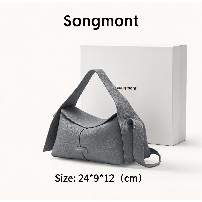 Songmont Túi Mini Kiểu Mái Nhà Thời Thượng Da Chống Nước Kích Thước 24x9x12 cm Túi Hobo Đeo Chéo Bảo Vệ Chống Bụi Cho Nữ Và Nam