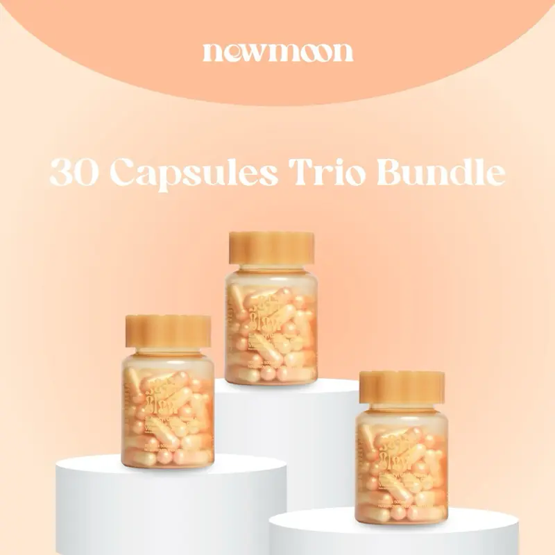 NEWMOON SOFT GLOW 30 CAPSULES [APRIL 2026 EXP DATE] TRIO BUNDLE S-ACETYL  GLUTATHIONE