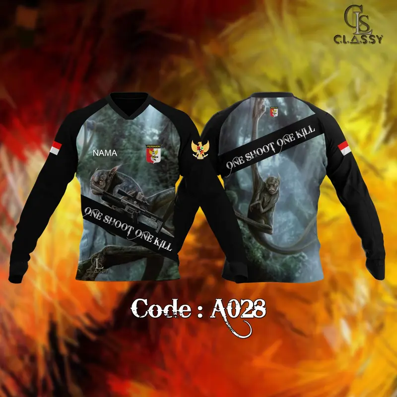 Classy Company | V neck Shirt | Baju Olahraga Menembak. Baju Camo, Baju Perbakin Pakaian Sport 4