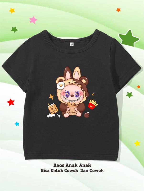 Chibi-chibi | LABUBU COKLAT | T-shirt Kids | Kaos anak cewek cowok Fashion 7