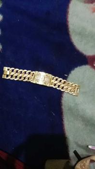Product Review of (Beli 2 Bonus 1 Random)Gelang Rantai Plat Ukir Labirin Warna Gold 22k Kualitas Premium|Aksesoris Wanita-Anti Karat Anti Hitam from 🐦** 0