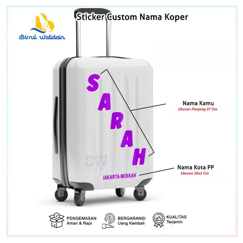 BIRRUL - Sticker Request Custom Nama Untuk Koper Hardcase Haji - Shop ...