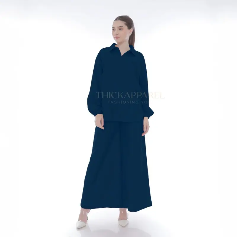 THICKAPPAREL - AALIYA Setelan Wanita Blouse dan Celana Kulot - One Set Wanita Kulot 3