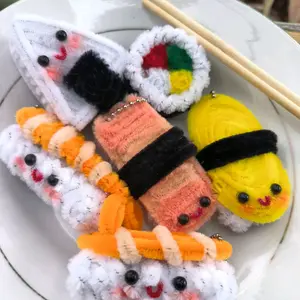 Ganci Sushi Lucu dengan Warna-warna Cerah dan Bentuk Unik dan estetik