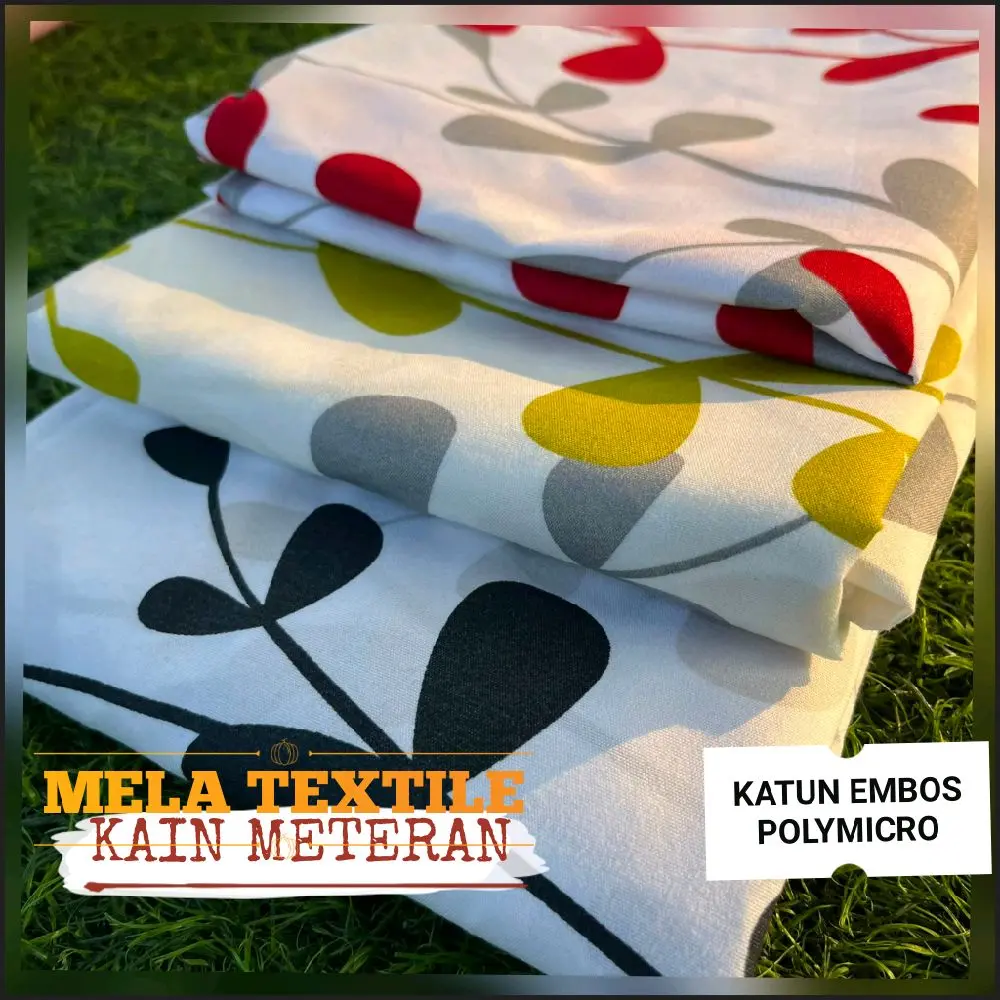 Mela Textile Kain Katun Montero Meteran Embos Polymicro untuk Cleaning