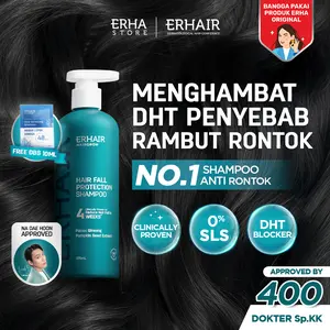 [BEST SELLER SHAMPOO HAIR FALL] ERHAIR HairGrow Shampoo NON SLS 370ml | Hair Shampoo | Sampo Rambut | Mengatasi rambut rontok kebotakan | Panax Ginseng & Pumpkin Seed | DHT Blocker