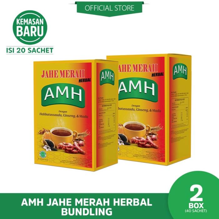 Gambar AMH Jahe Merah Herbal Bundling 2 BOX - (40 Sachet) dari AMH Official Shop Kota Administrasi Jakarta Barat Tokopedia