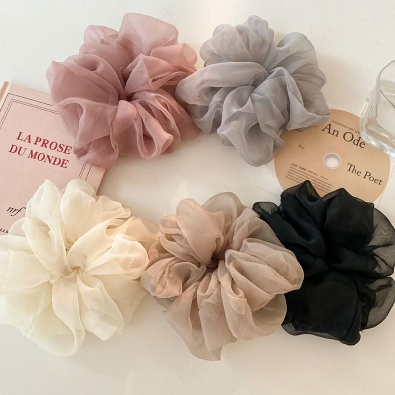 Product Introduction of Scrunchies Organza, Kích Thước Lớn Ngọt Ngào, Dây Buộc Tóc Co Giãn, Thích Hợp Cho Phụ Nữ Và Trẻ Em Gái, Dây Buộc Tóc Đuôi Ngựa, Lý Tưởng Cho Mùa Hè 13