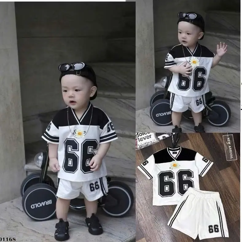 bộ thể thao số 66 cho bé trai chất vải mịn thoáng mát mùa hè 8-20kg