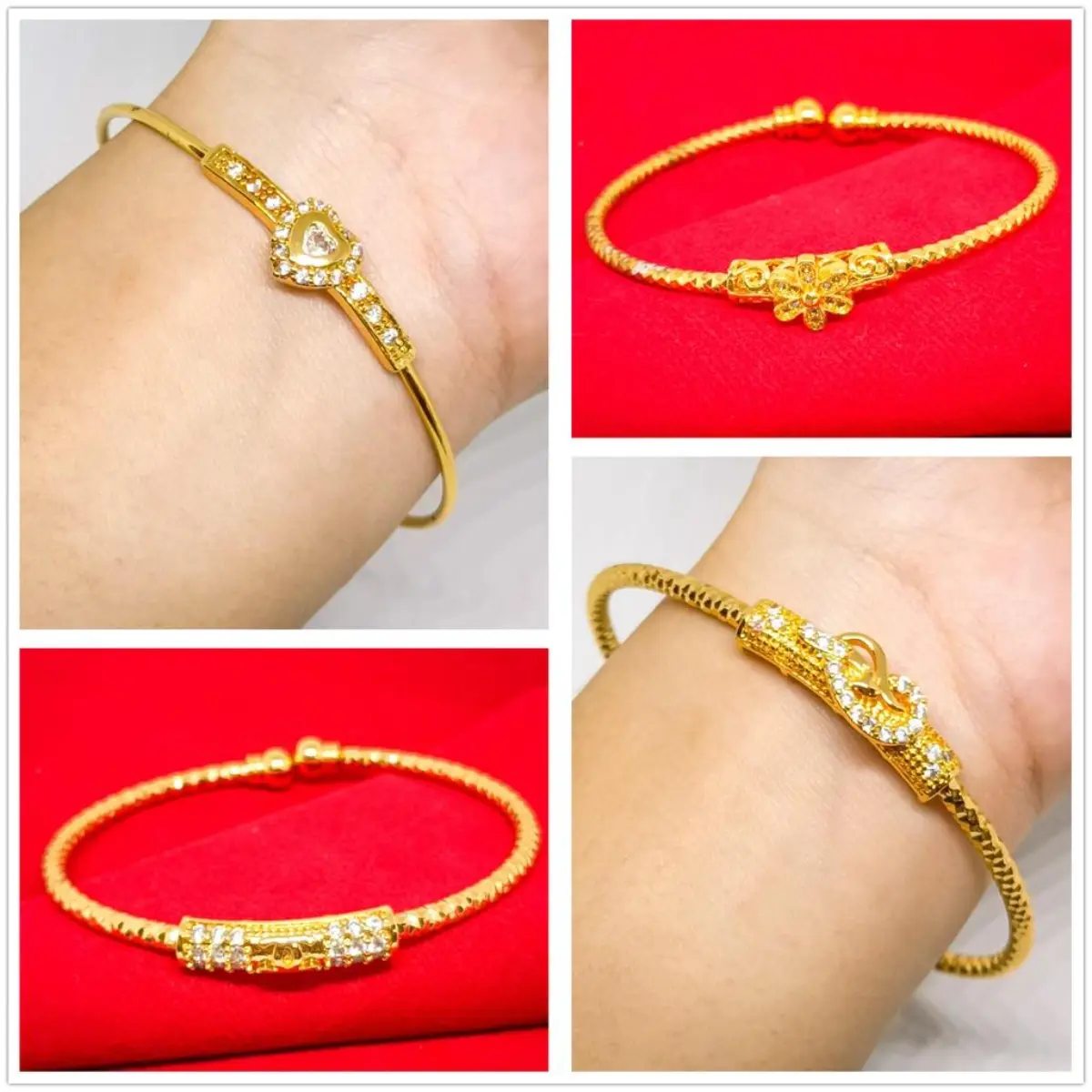Terbaru Gelang Keroncong Lapis Emas 24k Gold Fashion Perhiasan