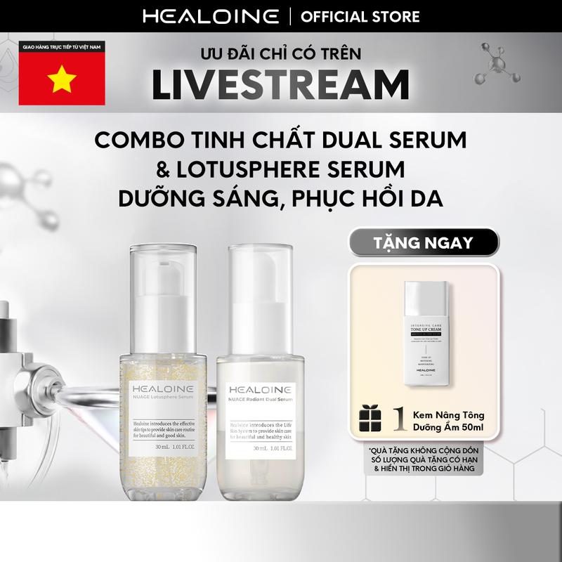 Combo 2 Chai Tinh Chất Dưỡng Sáng, Phục Hồi, Trẻ Hoá Da HEALOINE