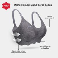 Gambar Sorex Bra Invisible Tanpa Kawat PushUp Seamless Full Cup Kait 3 Busa Sedang Cup B EA 007 - HITAM, XL dari Sorex Online Store Kota Tangerang 4 Tokopedia