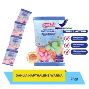 BELI 1 GRATIS 1 Dahlia Kamper Barus Free Kamper Toilet 25gr + 25gr Napthalene Ball TOILET LEMARI PEWANGI RUANGAN