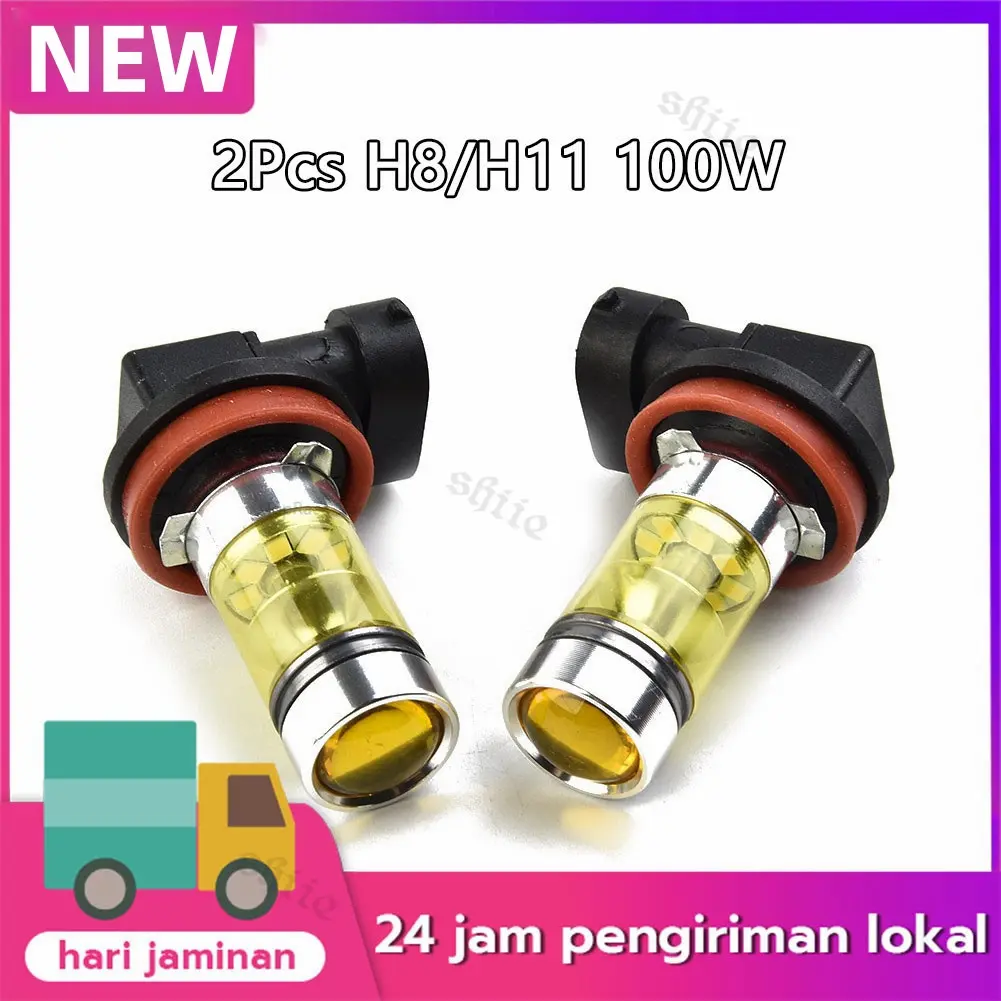 100%Lampu Kabut LED Asli Lampu Kabut LED H11 H8 4300K 1500LM Bohlam Kuning / Lampu Kabut DC 12V-24V, Sepeda Motor, Lampu Mobil, Lampu Kabut, Kuning, Untuk Mobil, Sepeda Motor, 2 Bohlam, Super Terang.