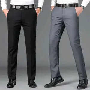 Celana Formal Pria Panjang Hitam Kantor Kerja Woll SlimFit Dewasa Cowok Casual