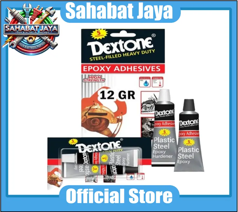 LEM EPOXY /LEM CAMPUR / LEM BESI / SERBAGUNA DEXTONE 5 MENIT 12gram
