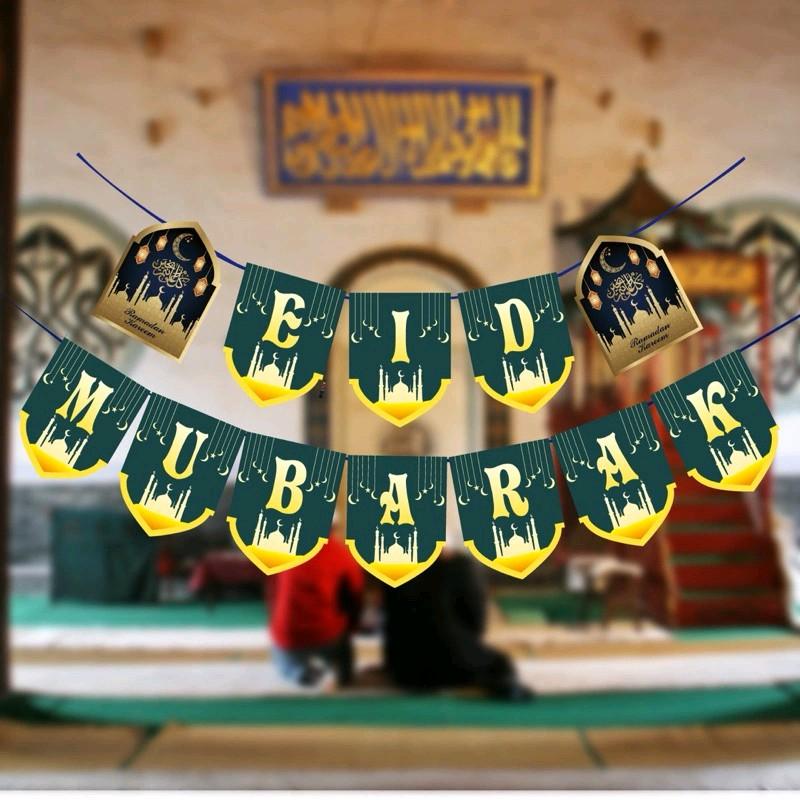 Hiasan Gantung Eid Mubarak Garland Idul Fitri Dekorasi Gantung Lebaran 0