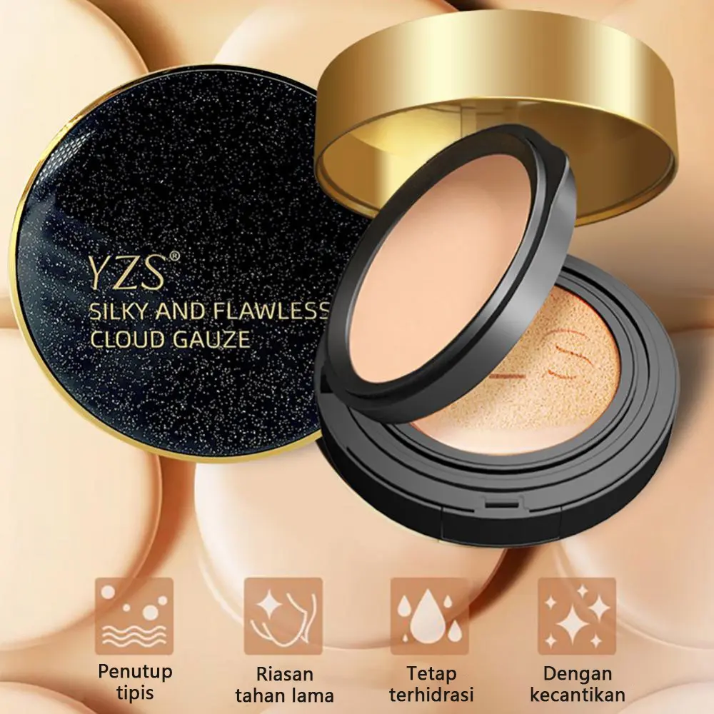 YZS Air Cushion Foundation Oil Control | Nourishing | Cakupan Penuh Tanpa Pori | Tahan Lama 24 Jam matte | Kosmetik