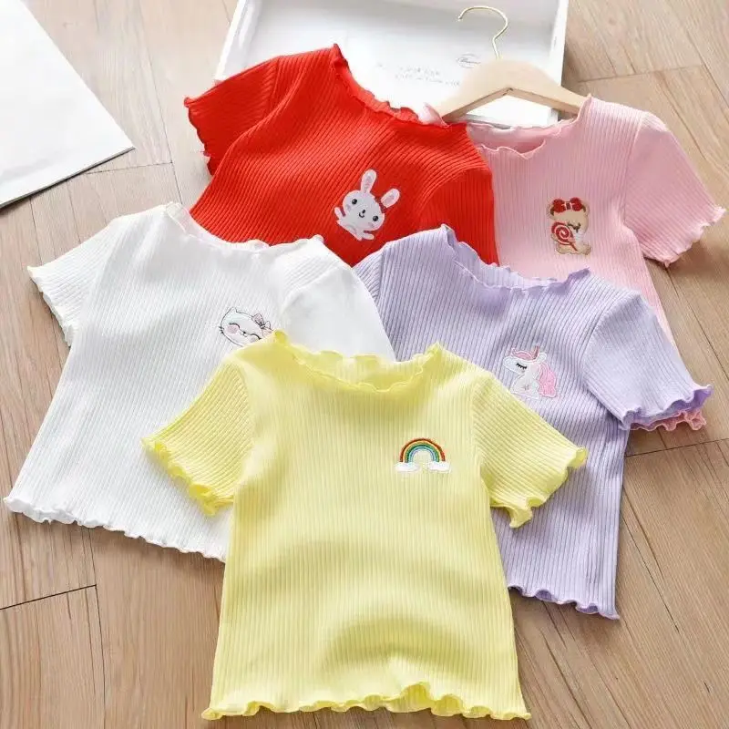 Bykiddos - Atasan Kaos Lokal Anak Perempuan Lengan Pendek / T-Shirt Gaya Casual / Kaos Anak 0