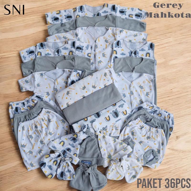 Product Introduction of Paket Brojol SNI Baju Bayi Baru Lahir 36pcs (SNI) Untuk Usia 0-3 Bulan-Newborn,tidur Parsel Katun 28