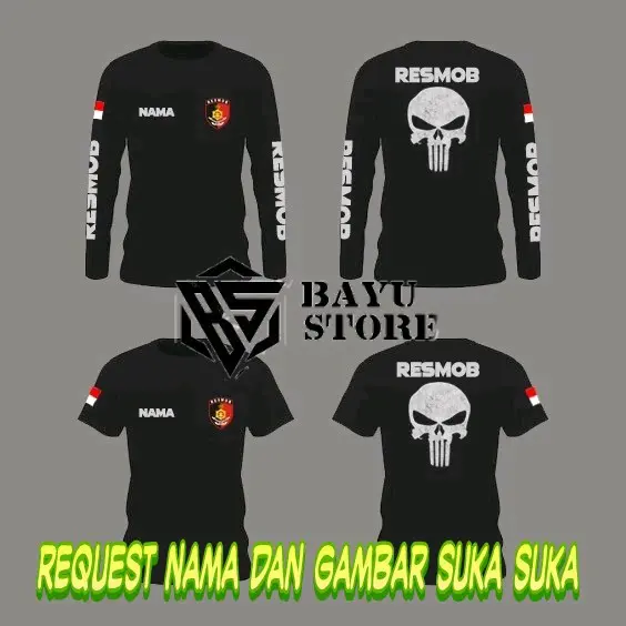 kaos resmob t-shirt resmob polisi militer tentara ntnj resmob tiger