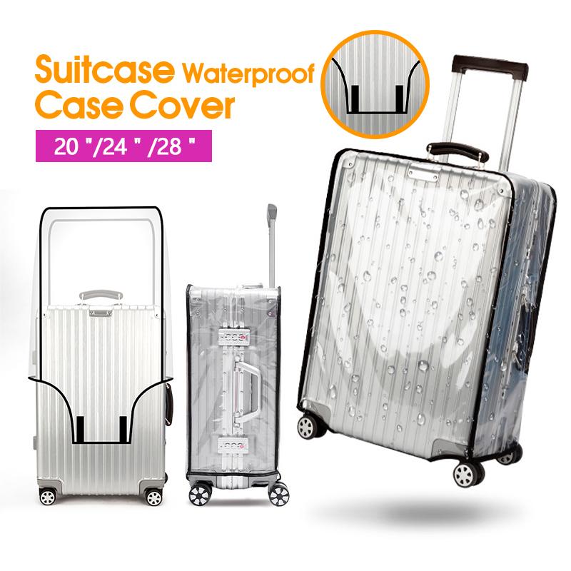 Bọc Vali Du Lịch Bằng PVC Trong Suốt Chống Bụi Thấm Nước 20-28 Inch Túi Trùm Vali Trong Suốt Chống Trầy Xước Chống Nước Bằng Nhựa PVA Cao Cấp Phụ Kiện Vali
