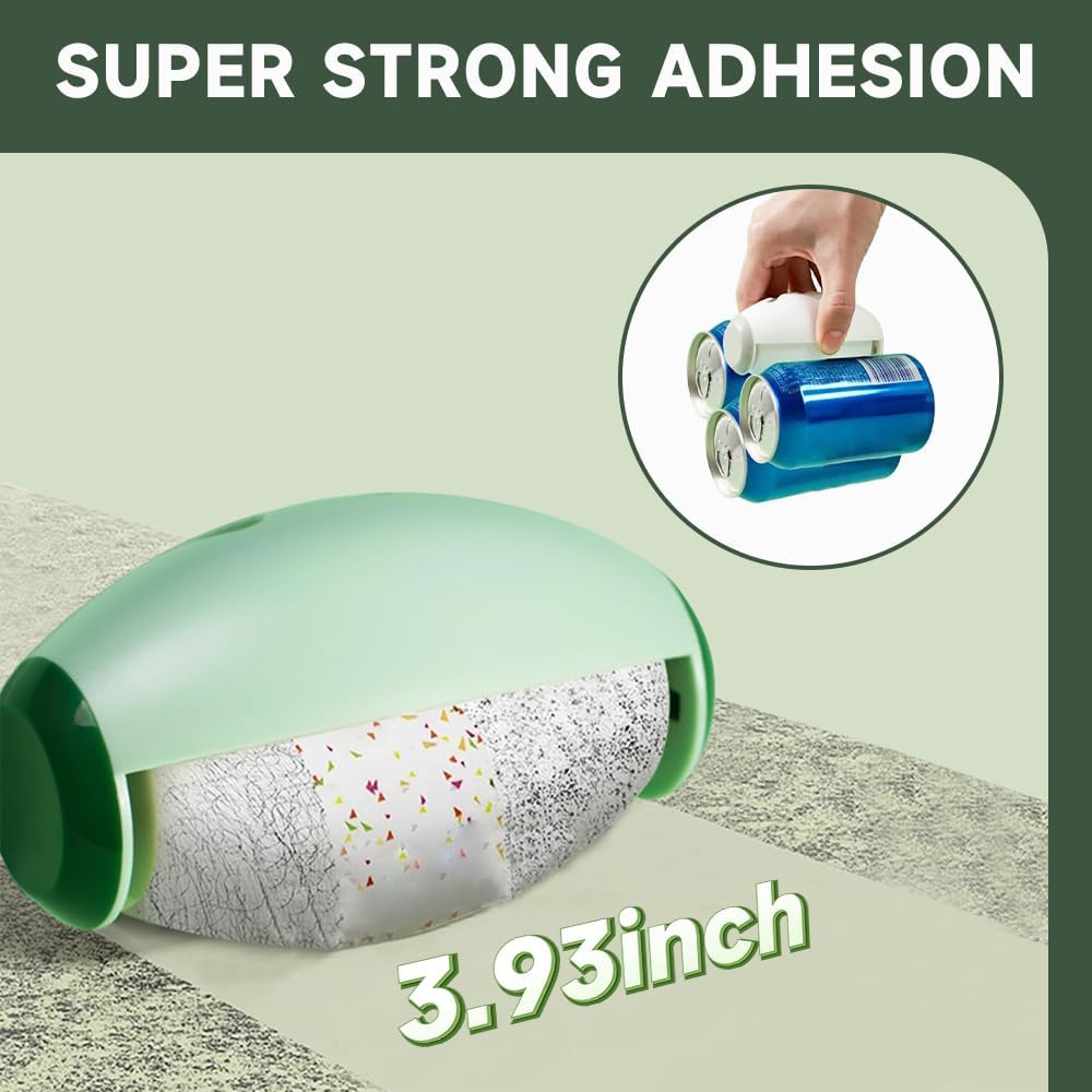 Portable Reusable Lint Roller, Washable Hair Remover for Clothes and Pet Fur, Strong Adhesive for Dust Removal, Home Travel Lint Brush Roll