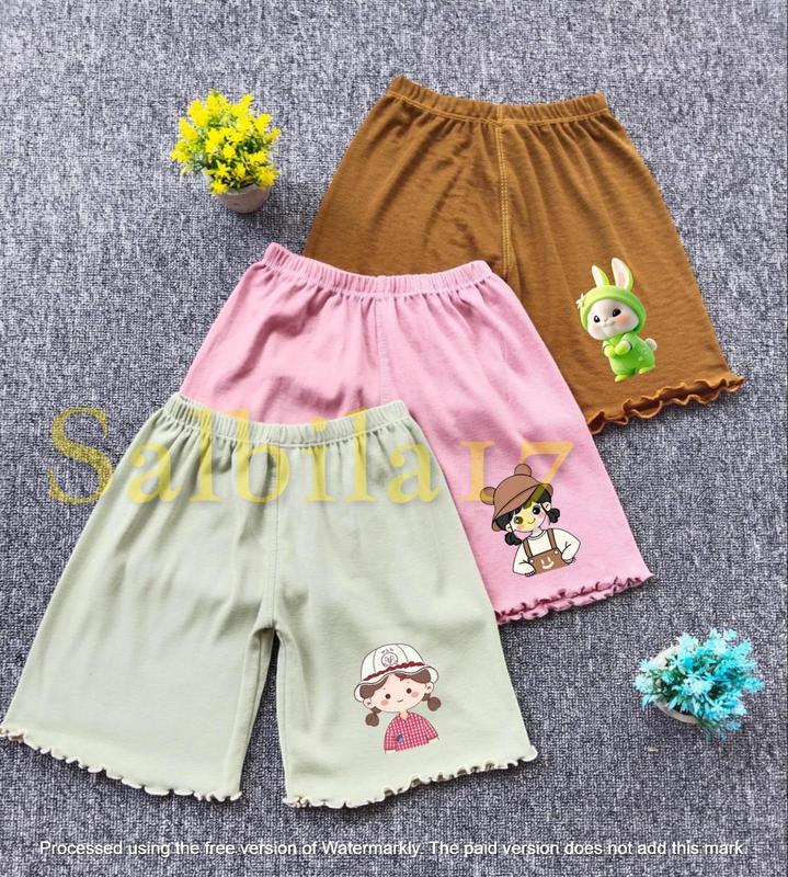 Paket 5 Pcs Celana Pendek Curly Karakter Kartun Anak Usia 1-8 Tahun Pakaian Bawahan Anak Perempuan 1
