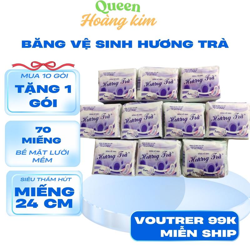 Combo 10 Gói Băng Vệ Sinh Hương Trà Thấm Hút Tốt Bề Mặt Lưới Mềm Thấm Hút Gói Có 5 Miếng Ngày Và 2 Miếng Đêm Tiện Lợi Nữ Tampon