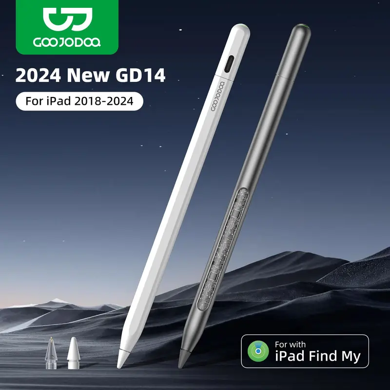 GOOJODOQ GD14 2024 New Stylus Pen with Ipad Find My App and Custom Hotkeys for mini5 6 Air4 5 6 Pro11 13 12.9 2018-2024 0