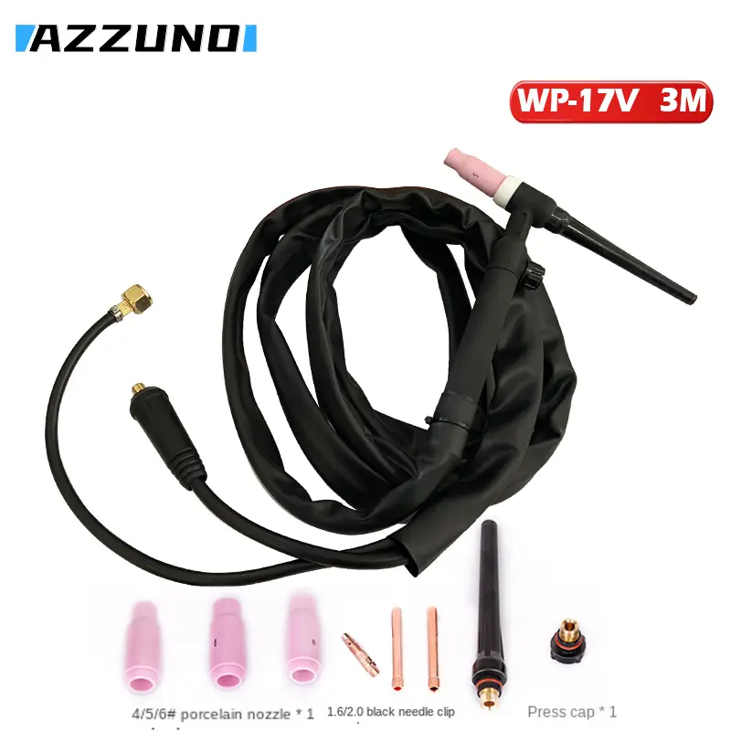 AZZUNO Stang Las tig torch argon manual Tang Las WP 17V-3m automatis Putar stang las argon automas tig torch, mesin Las Gus