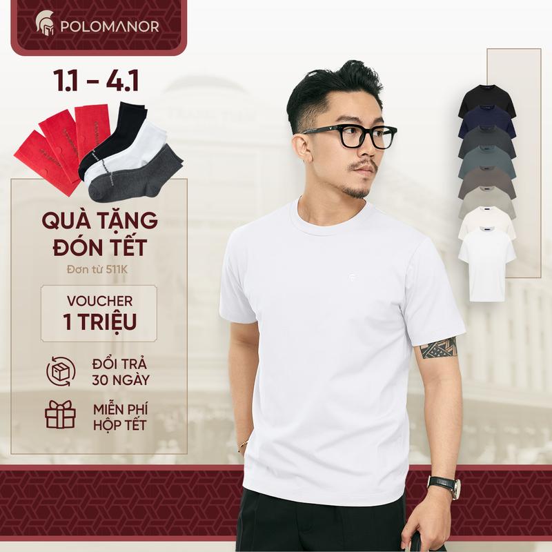 DEAL SỐC T10 Áo thun nam cổ tròn TSHIRT BASIC BST Social Circle Menswear vải Cotton cao cấp thoải mái - POLOMANOR