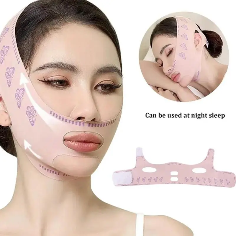 【Làm săn chắc da/COD】Mặt Nạ Ngủ Điêu Khắc Khuôn Mặt, Hình Chữ V, Nâng Cằm Và Má, Mặt Nạ Định Hình Nâng Cơ, Chăm Sóc Da, Hàng Có Sẵn