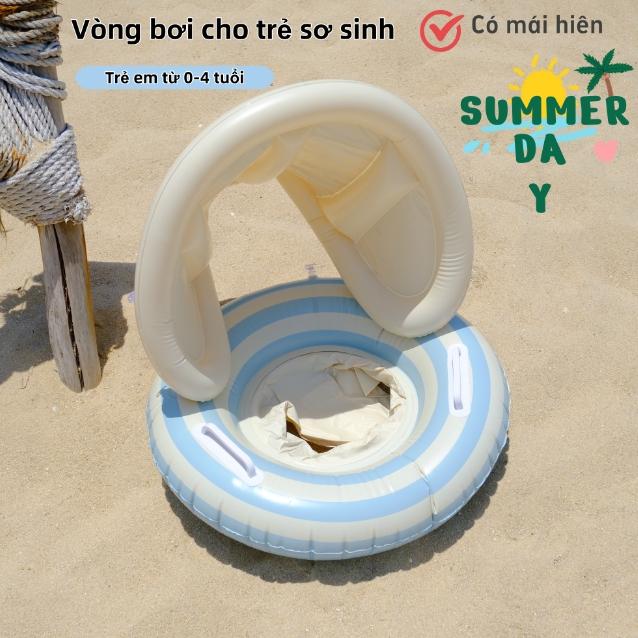 Nhẫn phao bơi cho bé  Em  N0HA, Thuyền  Trẻ Sơ Sinh, Nhẫn  Bơm Hơi, Dụng Cụ Tập Luyện,  Bể  Eo, Có Tấm Che Nắng Có Thể Tháo Rời